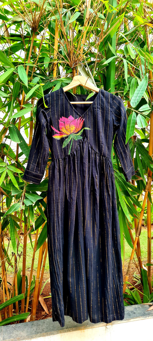 The Striped Cotton Dreams with Lotus Blossom..