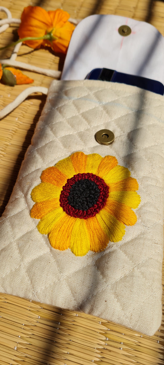 Khadi Sunflower Sling Bag