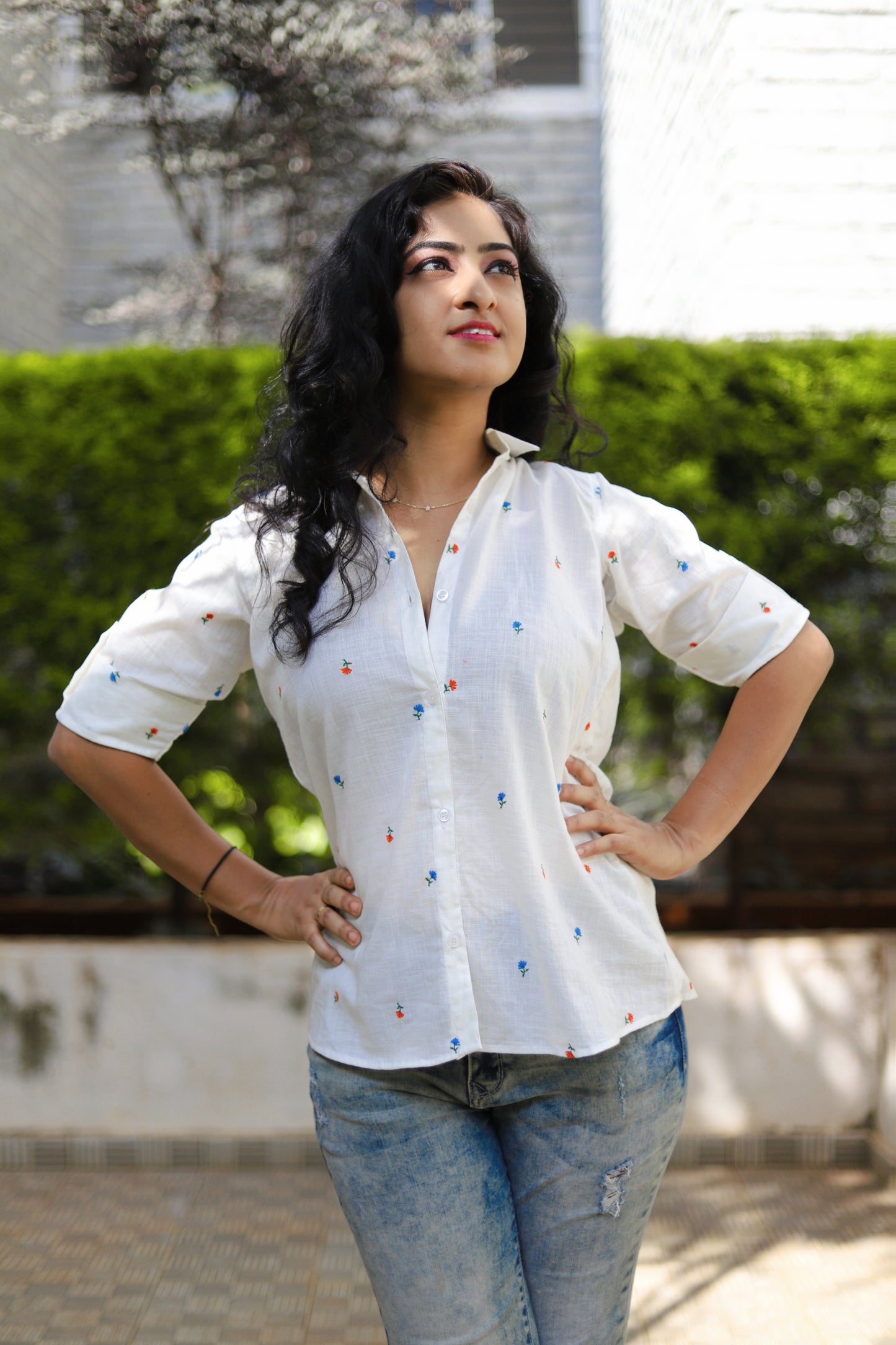 Embroidery Cotton Shirt