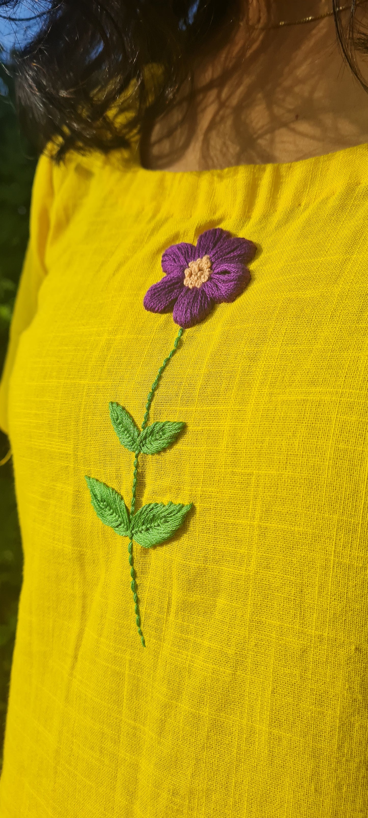 Sunshine Chic :Yellow Embroidery Kurta