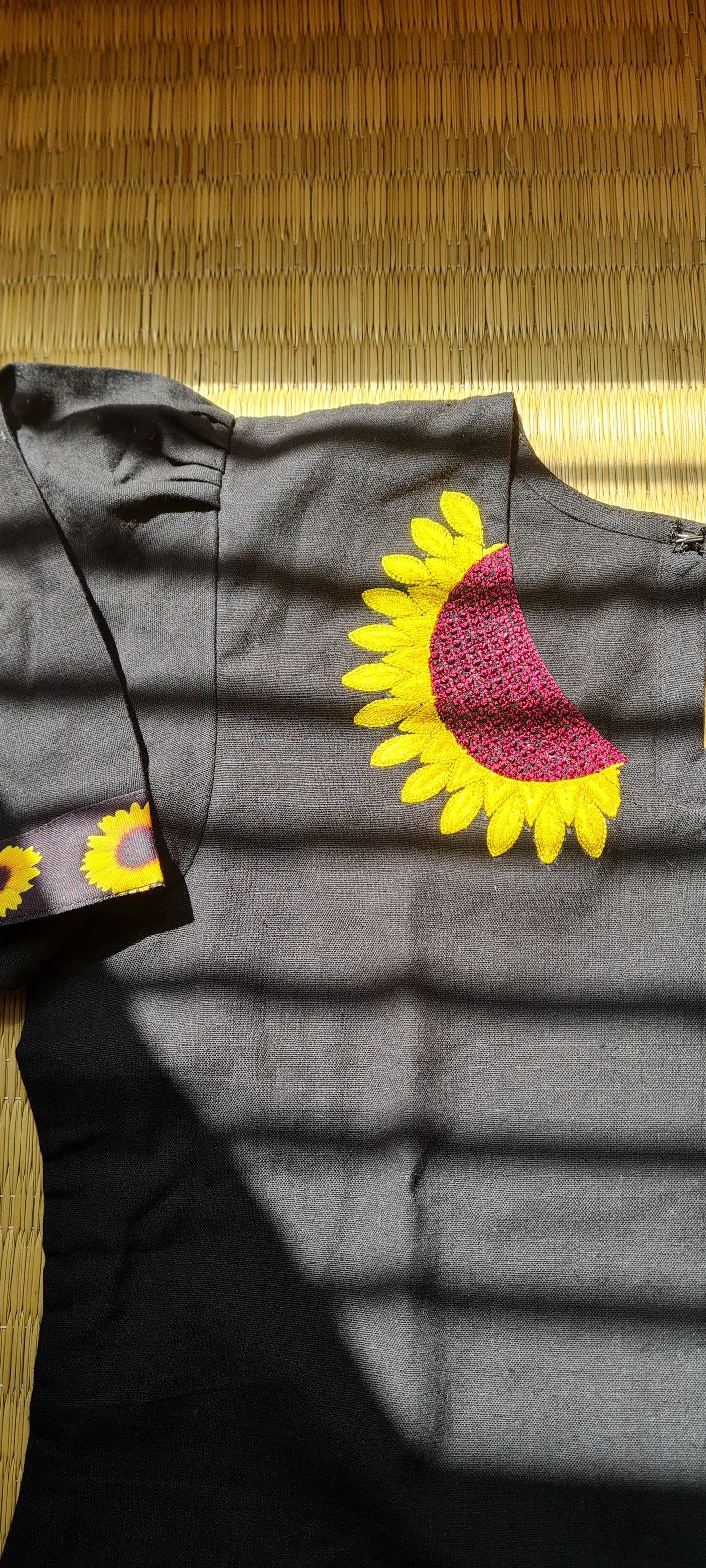 Blossoms of Sunshine: The Sunflower Embroidery Kurti