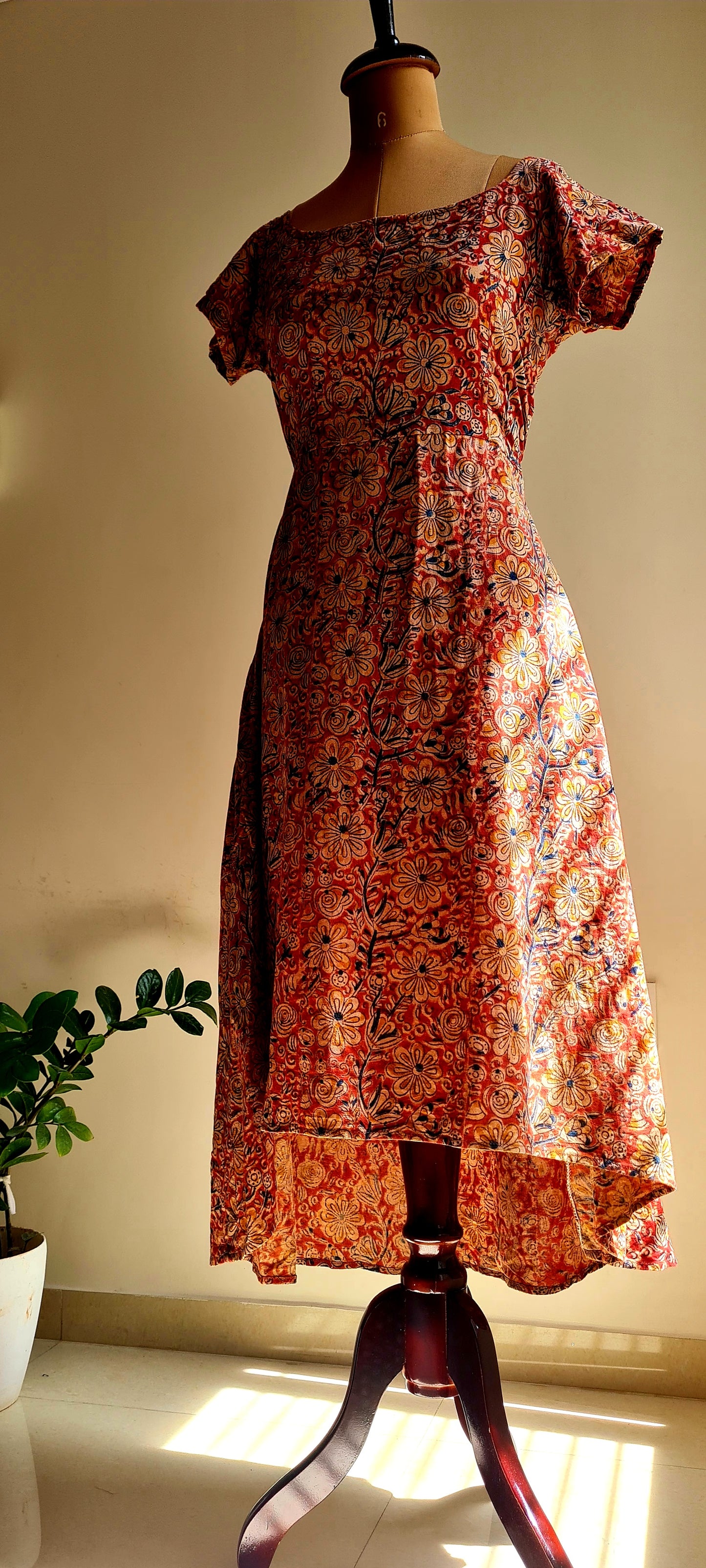 Kalamkari High Low Kurti